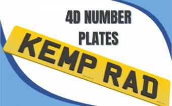 4D number plates available at Kempston Radiators a Garage in Kempston, Bedford